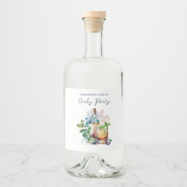 Elegant Watercolor Derby Party Alkoholflaschenetikett