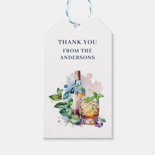 Elegant Watercolor Derby Party  Geschenkanhänger (Vorderseite)