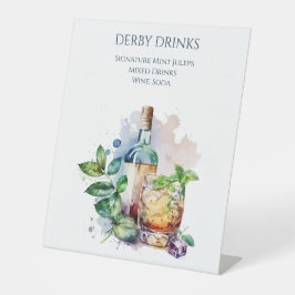 Elegant Watercolor Derby Party Sockelschild