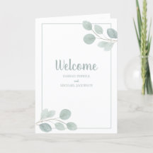 Elegant Watercolor Eucalyptus Branch Wedding