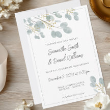 Elegant Watercolor Eucalyptus Wedding