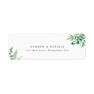 Elegant Watercolor Eukalyptus Greenerity Wedding