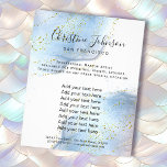 Elegant Watercolor Falsch Glitter Flyer<br><div class="desc">Schönheitssalon berufliche Make-up-Künstler Flyer</div>