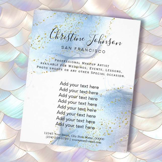Elegant Watercolor Falsch Glitter Flyer (Von Creator hochgeladen)
