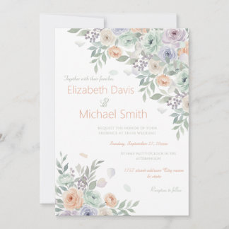 Elegant Watercolor Floral Einladung