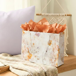 Elegant Watercolor Floral Große Geschenktüte