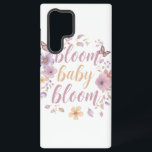 Elegant Watercolor Floral Samsung Galaxy Hülle<br><div class="desc">Celebrate new beginnings and beautiful growth with this elegant "Bloom baby bloom" graphic. Featuring a lovely gold script surrounded by a delicate wreath of purple and pink watercolor flowers and graceful butterflies, this design is full of gentle charm. It's a perfect, inspiring piece for a baby girl's nursery, a baby...</div>