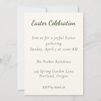 Elegant Watercolor Floral Wreath Easter Einladung