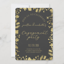 Elegant Watercolor Flower Engagement Celebration