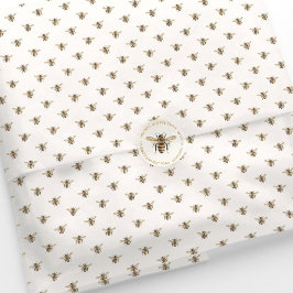 Elegant Watercolor Honeybee Pattern Seidenpapier