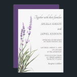 Elegant Watercolor Lavender Wedding  Einladung<br><div class="desc">This wedding design features a beautifully designed watercolor lavender bouquet
CADE Design © You can personalize with your names and text. You can change text color and font style using the customize it further option. PLEASE NOTE : Colors displayed online may vary slightly from the actual product.</div>