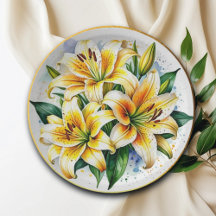 Elegant Watercolor Lilies