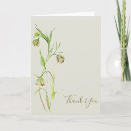 Elegant Watercolor Lily Vielen Dank Karte