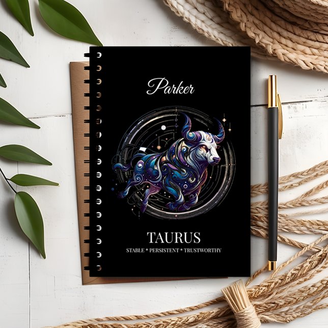 Elegant Watercolor Taurus Zodiac Journal Notizbuch (Von Creator hochgeladen)