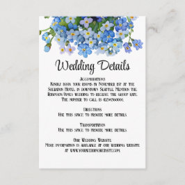 Elegant Watercolor Vergiss-me-not Wedding Begleitkarte