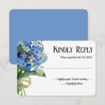Elegant Watercolor Vergiss-me-not Wedding