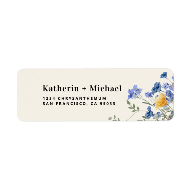 Elegant Watercolor wildflowers meadow Wedding (Vorne)