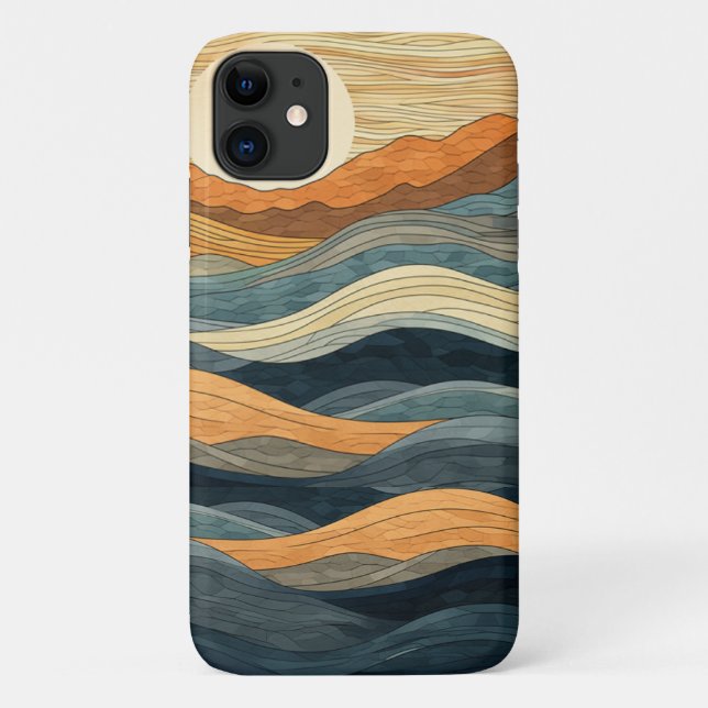 Elegant Waves iPhone Case (Rückseite)