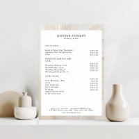 Elegant, Waves, Salon, Preislisten-Poster