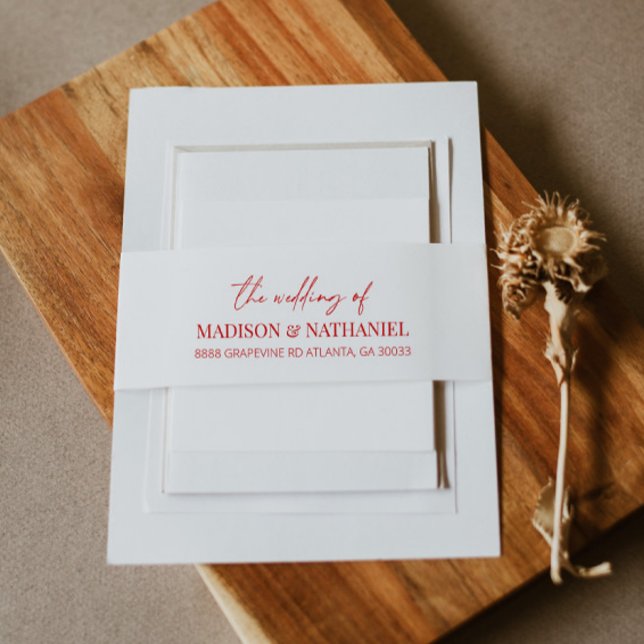 Elegant Wavy Border Wedding Return Address Einladungsbanderole (Von Creator hochgeladen)