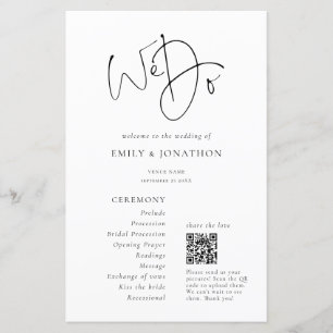 Elegant We Do Share Fotos Qr Code Hochzeitsprogram