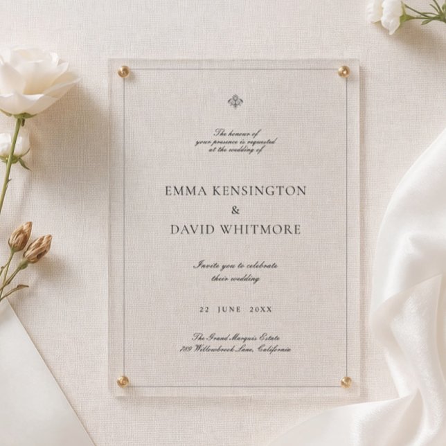 Elegant Wedding Acrylic Invitation Acryleinladungen (Von Creator hochgeladen)