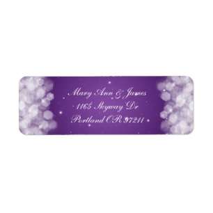 Elegant Wedding Address Party Sparkle Lila