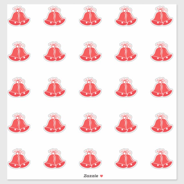 Elegant Wedding Bells Kiss-Cut Sticker (Blatt)