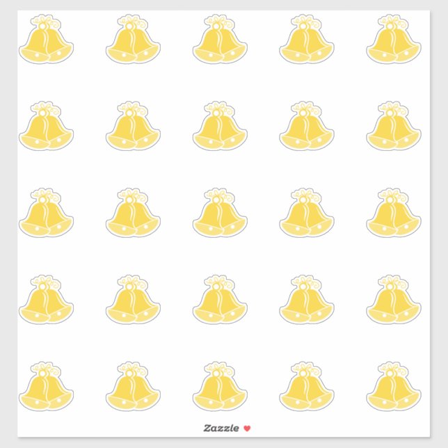 Elegant Wedding Bells Kiss-Cut Sticker (Blatt)