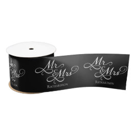 Elegant Wedding Black Satinband