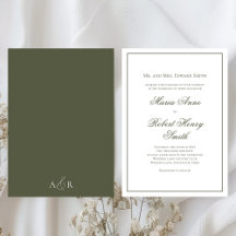 Elegant Wedding Calligraphy Script Green