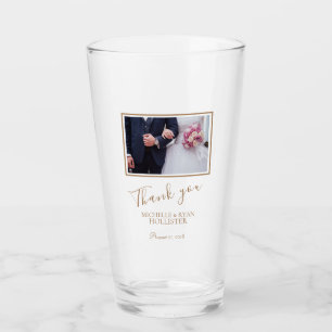 Elegant Wedding Danke Foto Glas