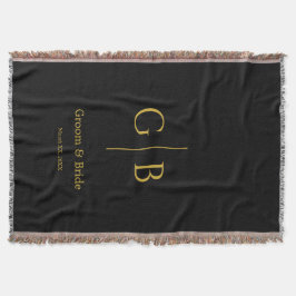 Elegant Wedding Favor Stylish Cozy Throw Blanket Decke