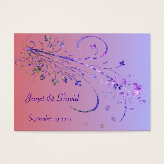 Elegant Wedding Favor Tag (Vorderseite)