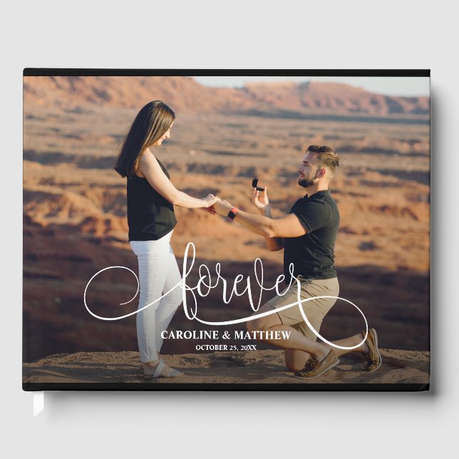Elegant Wedding Foto Gästebuch (Vorderseite)