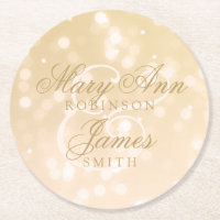 Elegant Wedding Gold Bokeh Sparkle Lights