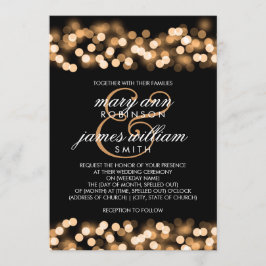 Elegant Wedding Gold Hollywood Glam Einladung