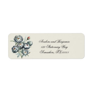 Elegant Wedding Green und Gray Bouquet Adresse
