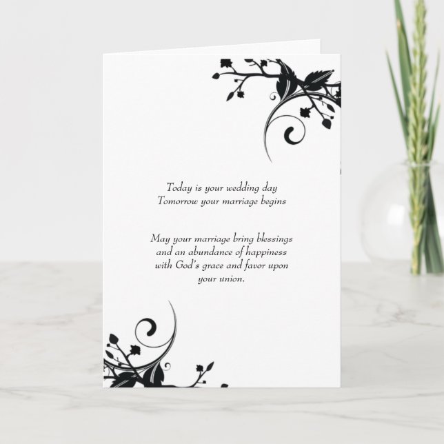 ELEGANT WEDDING GREETING CARD FÜR DIE MR & MRS. KARTE (Vorderseite)