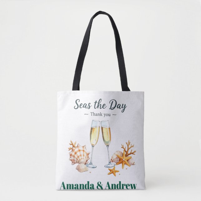 Elegant Wedding Guest Favor Bridal Shower keepsake Tasche (Vorderseite)
