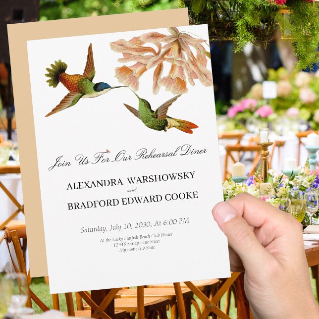 Elegant Wedding Hummingbird Blush Pink Lily (Von Creator hochgeladen)