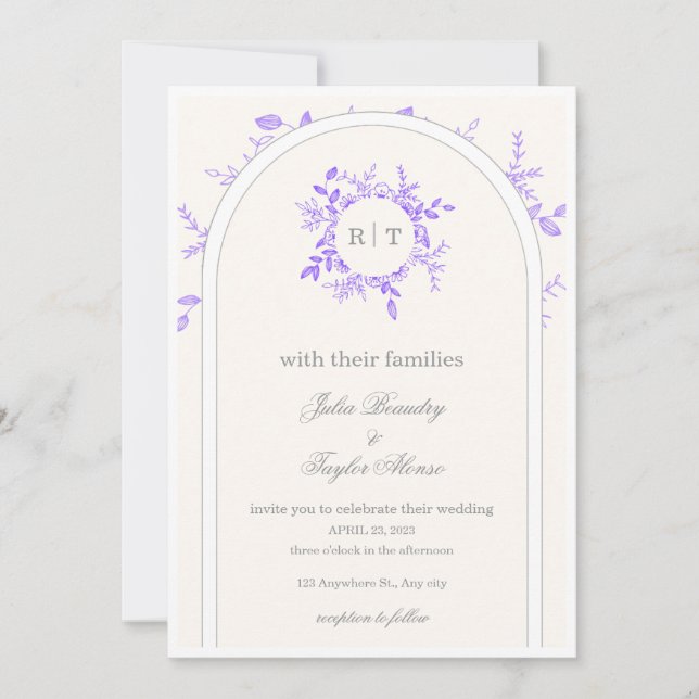 Elegant Wedding Invitation  (Devant)