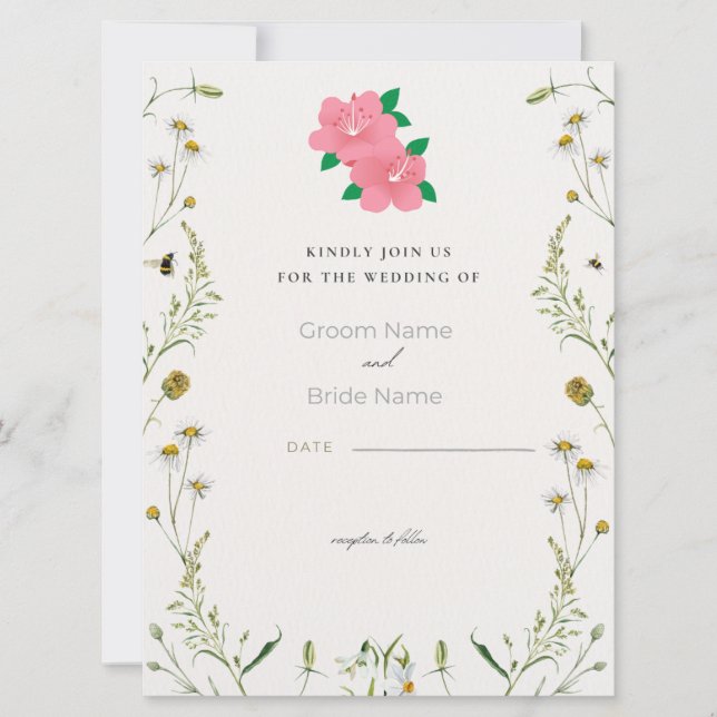 Elegant Wedding Invitation card Ankündigung (Vorderseite)