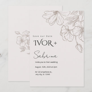 Elegant Wedding Invitation Card TemplateInvitation