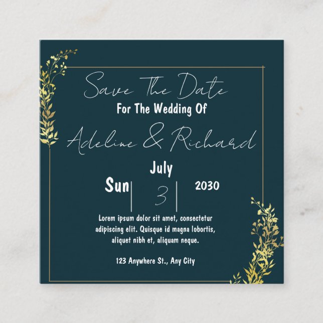 Elegant Wedding Invitation – Classic & Romantic Ce (Devant)