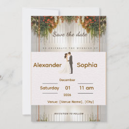 Elegant Wedding Invitation | Editable Names, Date  Einladung