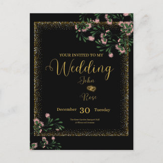 Elegant Wedding Invitation Einladungspostkarte