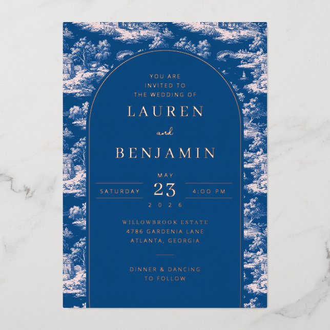 Elegant Wedding Invitation Folieneinladung (Vorderseite)