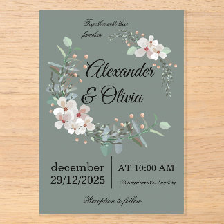 Elegant Wedding Invitation – Simple and Luxurious Acryleinladungen