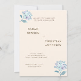 Elegant Wedding Invitation with Floral Design Einladung